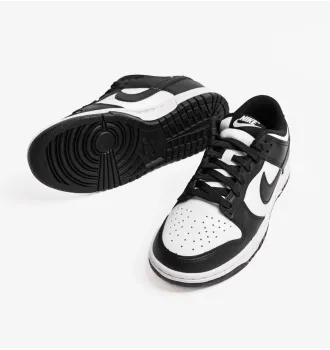 Женские кроссовки Nike Dunk Low White Black фото 6