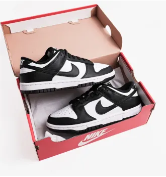 Женские кроссовки Nike Dunk Low White Black фото 4