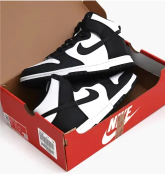 Кросівки чоловічі Nike Dunk High Black White фото 3
