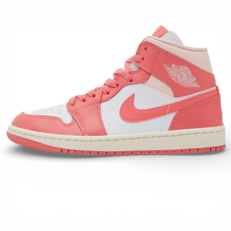 Кросівки жіночі Air Jordan 1 Mid Strawberries and Cream (W) фото