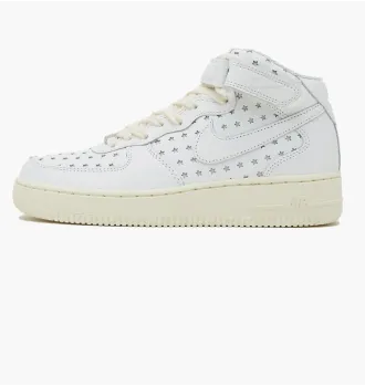 Женские кроссовки Nike Air Force 1 Mid Cut Out Stars Summit White (W) фото 6