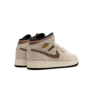 Кроссовки Air Jordan 1 Mid SE Brown Elephant фото 4