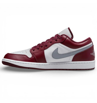 Мужские кроссовки Air Jordan 1 Low White Bordeaux