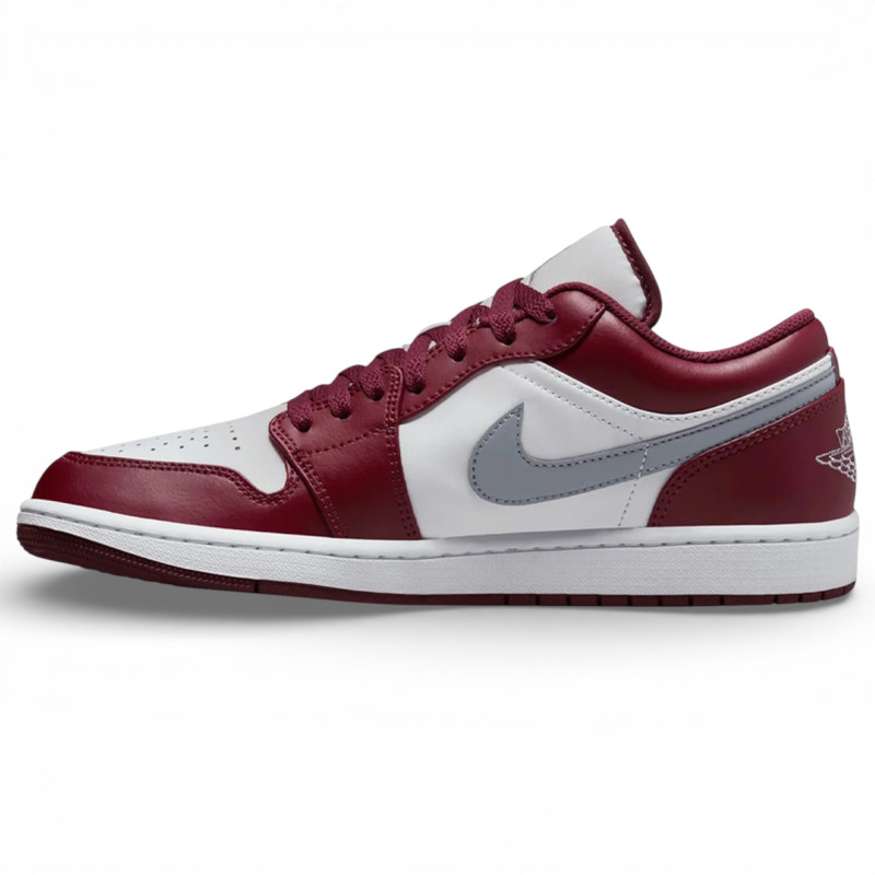 Кросівки чоловічі Air Jordan 1 Low White Bordeaux фото