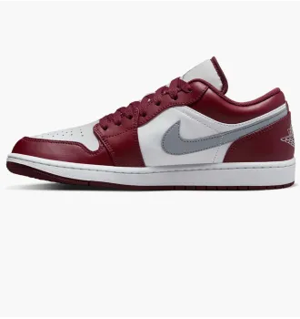 Кросівки чоловічі Air Jordan 1 Low White Bordeaux фото 9