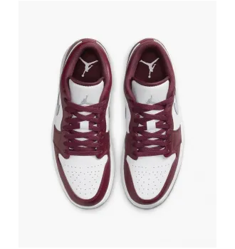Кросівки чоловічі Air Jordan 1 Low White Bordeaux фото 6