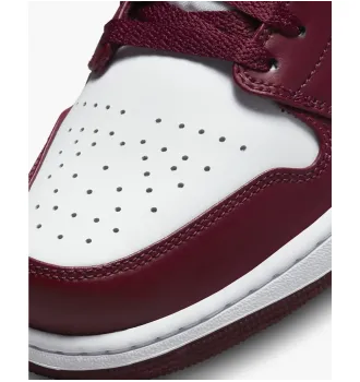 Кросівки чоловічі Air Jordan 1 Low White Bordeaux фото 2