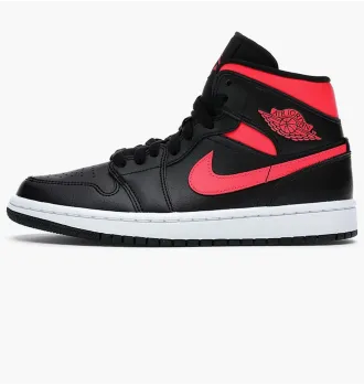 Кросівки жіночі Air Jordan 1 Mid Black Siren Red фото 3