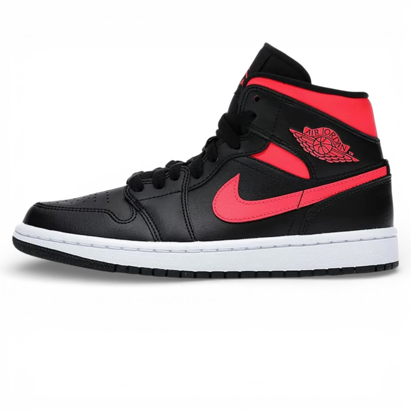 Кросівки жіночі Air Jordan 1 Mid Black Siren Red фото