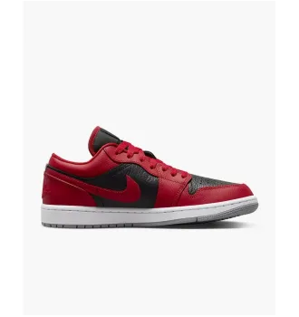 Женские кроссовки Air Jordan 1 Low SE Homage Split Gym Red Cement Grey (W) фото 5