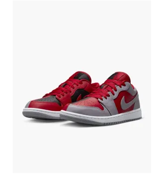 Женские кроссовки Air Jordan 1 Low SE Homage Split Gym Red Cement Grey (W) фото 4
