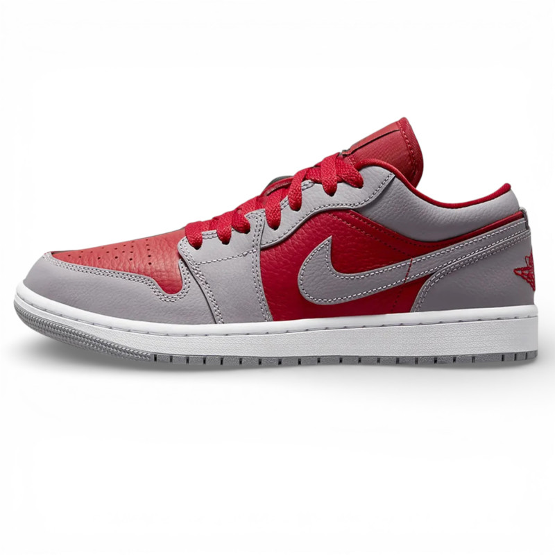 Женские кроссовки Air Jordan 1 Low SE Homage Split Gym Red Cement Grey (W) фото