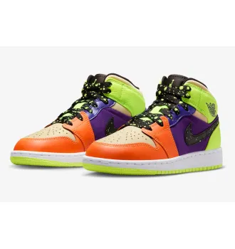 Кросівки Nike Air Jordan 1 Mid Volt/Vivid Orange Multicolour фото 7