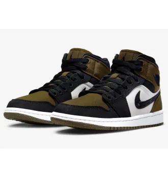 Кросівки жіночі Air Jordan 1 Mid Olive Toe фото 2