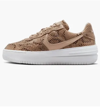 Женские кроссовки Nike Air Force 1 PLT.AF.ORM Brown Snakeskin Print (W) фото 5