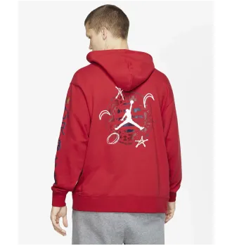 Худі чоловіча Air Jordan Legacy Fiba Lightweight Pullover Hoodie Red фото 5