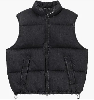 Жилетка чоловіча Supreme x Nike Denim Puffer Vest Black фото 5