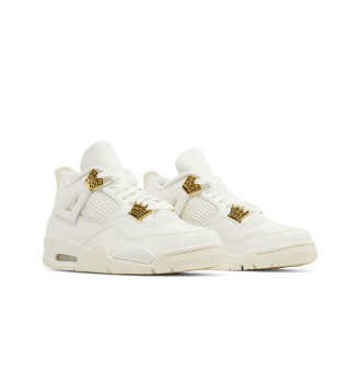 Женские кроссовки Air Jordan 4 Retro Metallic Gold фото 5
