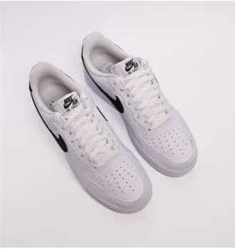 Кросівки чоловічі Nike Air Force 1 Low 07 White Black Pebbled Leather фото 8