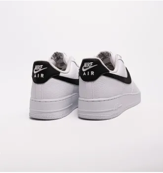Кросівки чоловічі Nike Air Force 1 Low 07 White Black Pebbled Leather фото 12