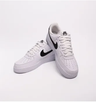 Кросівки чоловічі Nike Air Force 1 Low 07 White Black Pebbled Leather фото 10