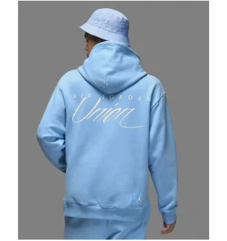 Худі чоловічий Air Jordan Fleece Hoodie X Union LA Light Blue фото 6