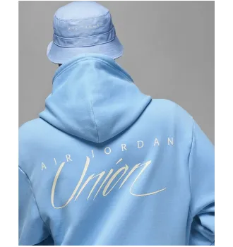 Худі чоловічий Air Jordan Fleece Hoodie X Union LA Light Blue фото 2