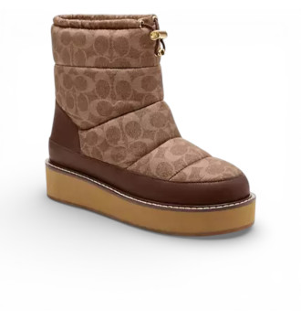Уггі жіночі Coach Idella Bootie In Signature Nylon Dark Saddle