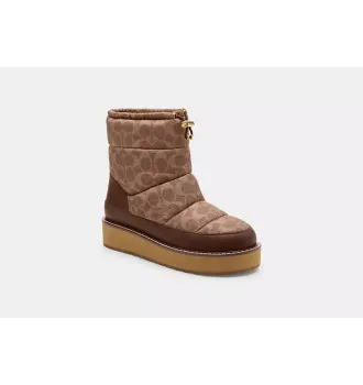 Уггі жіночі Coach Idella Bootie In Signature Nylon Dark Saddle фото 5