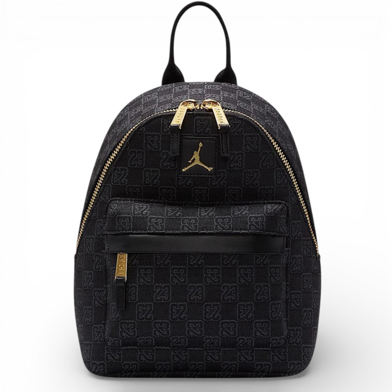 Рюкзак Nike Air Jordan Monogram Mini Backpack Black Gold фото