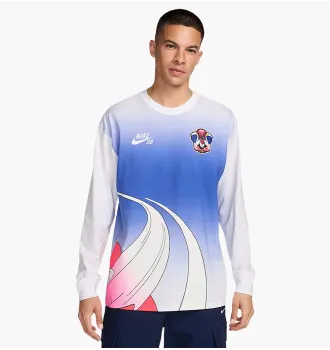 Футболка Nike SB Team USA Olympics L/S Federation Skate Tee White фото 8