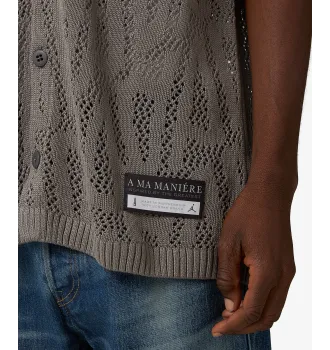 Рубашка Air Jordan x A Ma Maniere Shooting Shirt Flat Pewter фото 8
