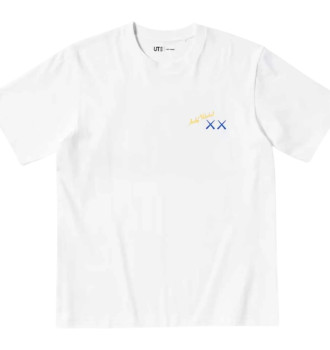 Футболка Uniqlo Kaws Warhol White Blue Kaws Banana (Uniqlo KAWS + Warhol UT Graphic T-Shirt