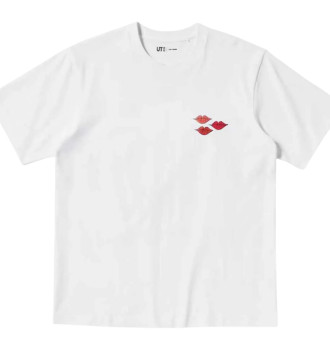 Футболка Uniqlo Kaws Warhol Pink bunny (Uniqlo KAWS + Warhol UT Graphic T-Shirt Bunny)