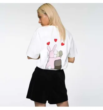 Футболка Uniqlo Kaws Warhol Pink bunny (Uniqlo KAWS + Warhol UT Graphic T-Shirt Bunny) фото 5