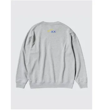 Толстовка KAWS x Uniqlo Warhol Graphic Sweatshirt (Grey Banana Kaws) фото 2