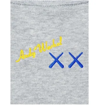 Толстовка KAWS x Uniqlo Warhol Graphic Sweatshirt (Grey Banana Kaws) фото 4