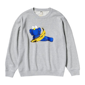 Толстовка KAWS x Uniqlo Warhol Graphic Sweatshirt (Grey Banana Kaws)