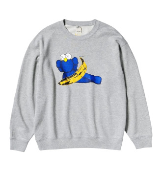Толстовка KAWS x Uniqlo Warhol Graphic Sweatshirt (Grey Banana Kaws)
