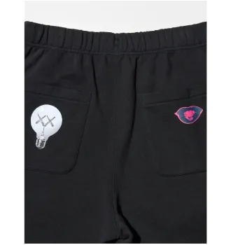 Брюки брюки kaws x uniqlo warhol 476120 joggers sweatpants black фото 2