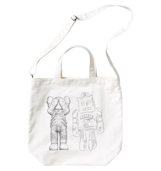 Сумка шопер KAWS + Warhol UT 2-Way Tote Bag White