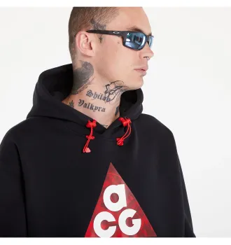 Худи мужской Nike ACG Triangle Logo Lunar New Year Hoodie Black Red фото 4