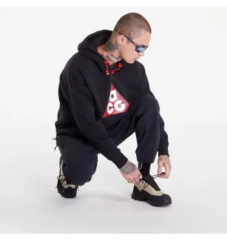 Худи мужской Nike ACG Triangle Logo Lunar New Year Hoodie Black Red фото 3