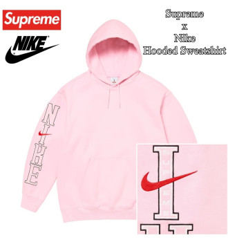 Худи Supreme x Nike Hooded Sweatshirt Pink фото 2