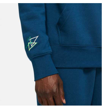 Худи Air Jordan Sport DNA Mens Fleece Pullover Hoodie Valerian Blue/Volt фото 4