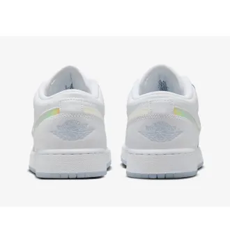 Кросівки Air Jordan 1 Low White Ice Blue Glitter Swoosh White фото 5