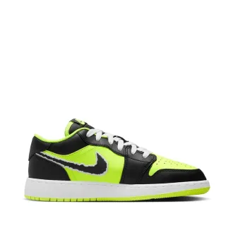 Кроссовки Air Jordan 1 Low SE Black Cat Volt фото 7