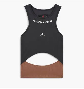 Женский топ Air Jordan x Travis Scott Cactus Jack Tank Top Dark Smoke Grey фото 3