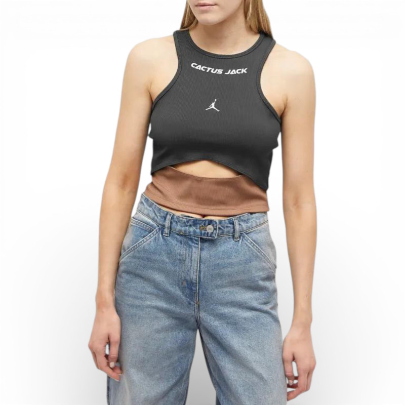 Женский топ Air Jordan x Travis Scott Cactus Jack Tank Top Dark Smoke Grey фото