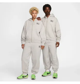 Худі унісекс Stussy x Nike Fleece Zip Hoodie Grey фото 5